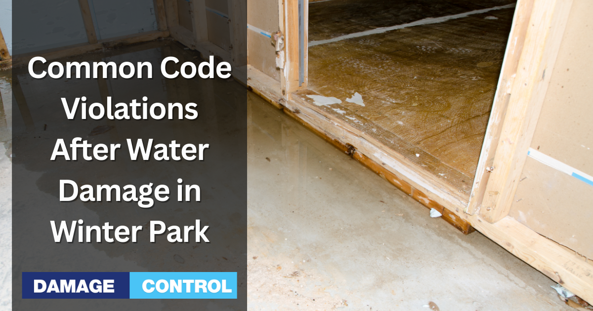 Common Code Violations After Water Damage in Winter Park