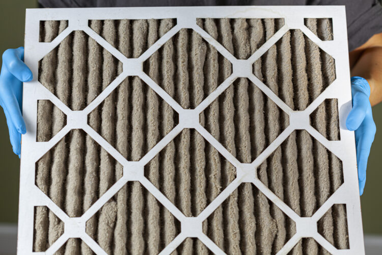 clogged HEPA filter