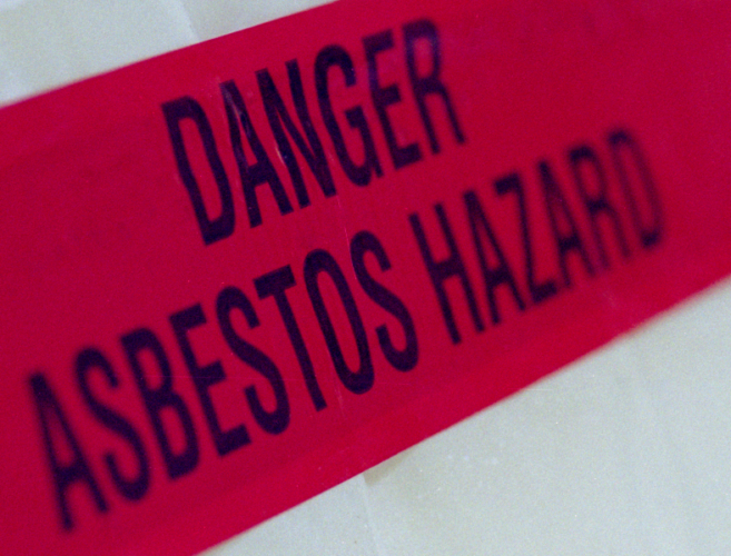 asbestos warning