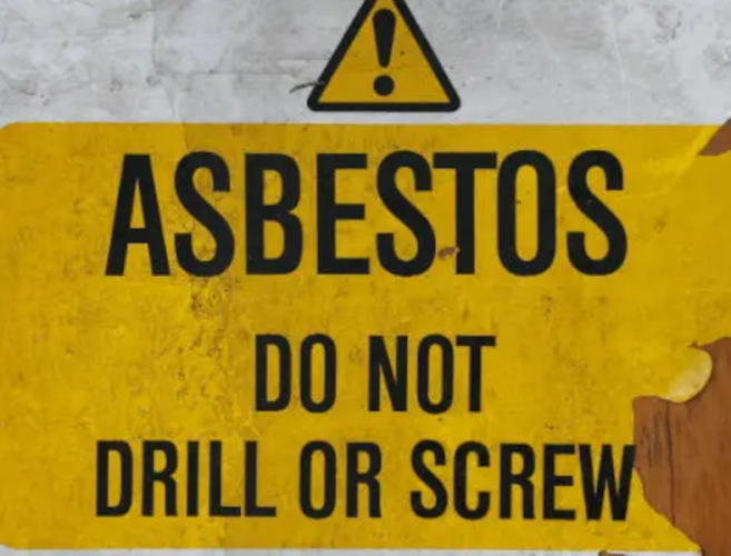 safety sign for asbestos