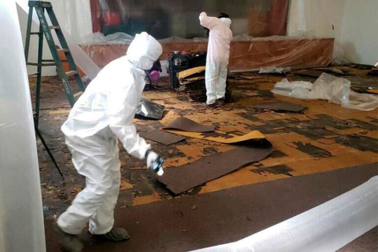 removing asbestos tile