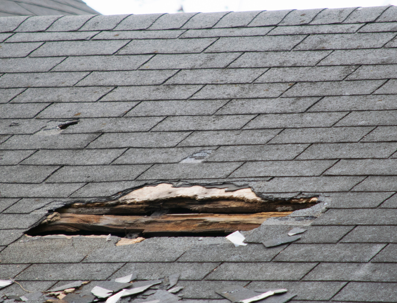 damaged roof
