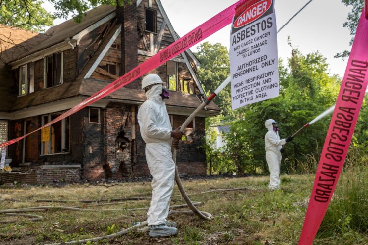 removing asbestos