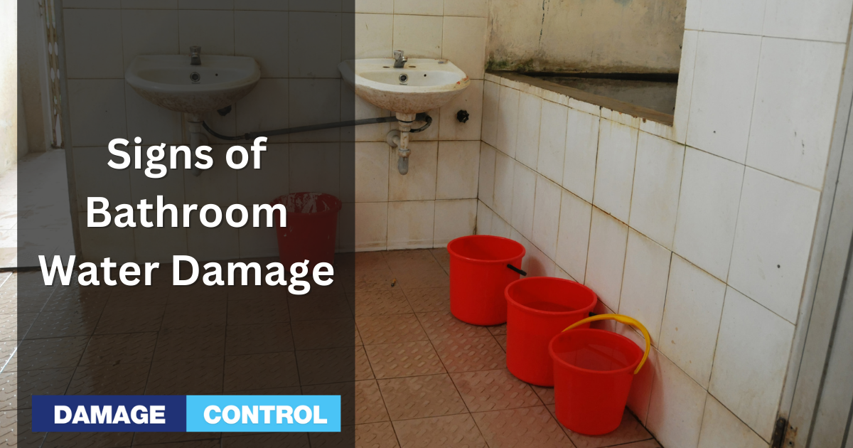 signs of bathroom water damage