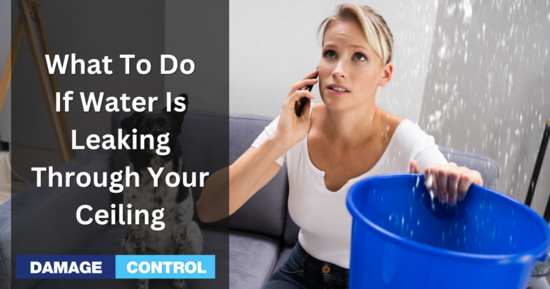 what to do if water is leaking through your ceiling