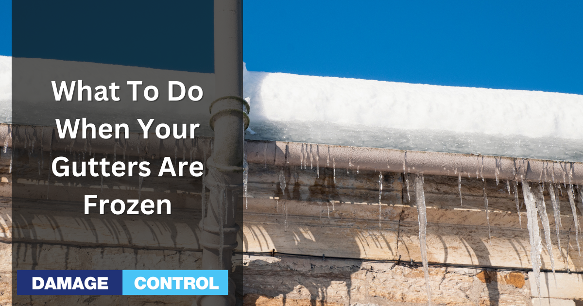 what to do when your gutters are frozen